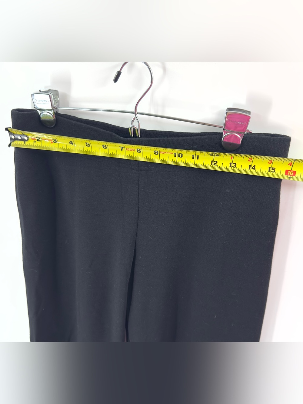 Eileen Fisher Wool Blend Pants Size Medium Pull On Capsule Quiet Luxury Black - Picture 6 of 9
